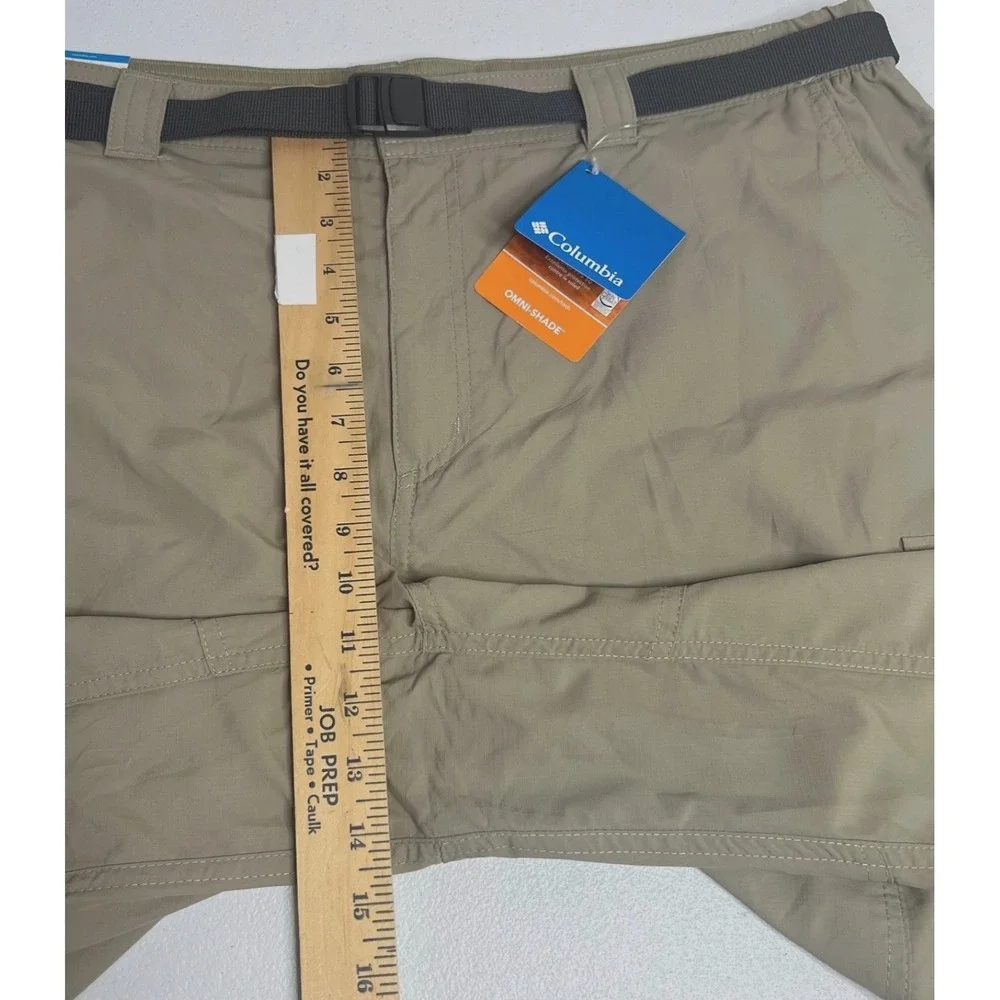 Columbia Kestrel Trail Cargo Shorts Mens 42 Tan Khaki Omni-Shade Belt Hiking NEW
